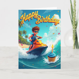Cartão de Aniversário Wave Rider