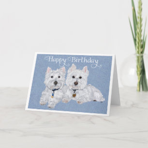 Cartão de Aniversário Westie