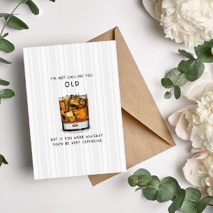 Cartão de Aniversário Whiskey Adulto