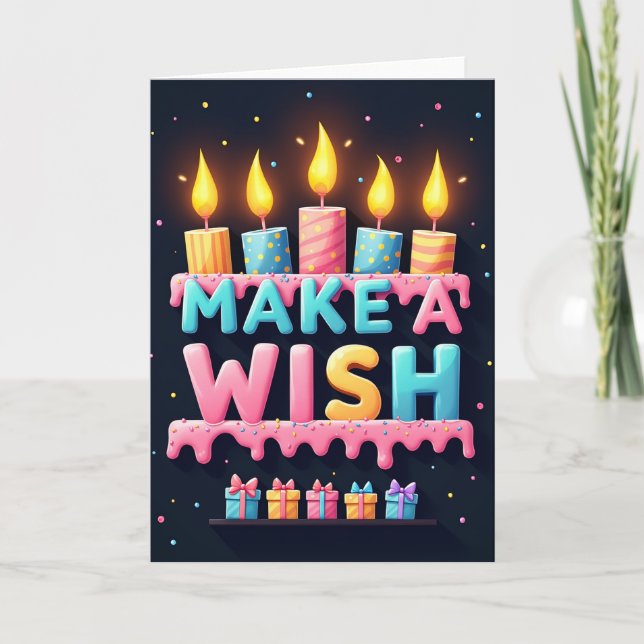 Cartão de Aniversário Wish Sprinkles (Frente)