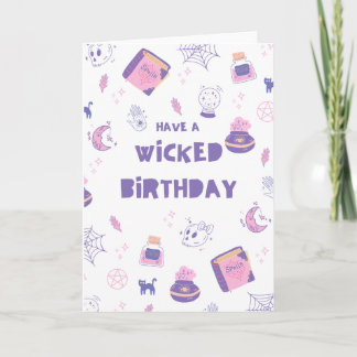 Cartão de Aniversário Witchy