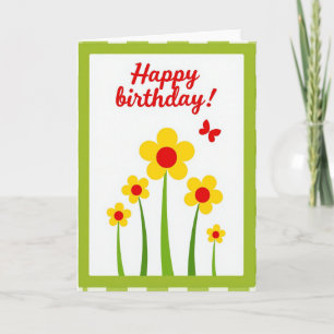 Cartão de Aniversário Xadrez Verde