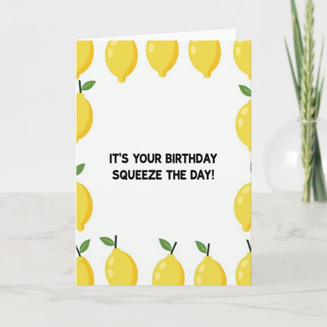 Cartão de Aniversário Zesty (Frente)