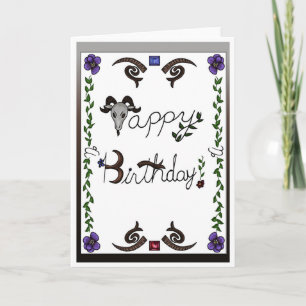 Cartão de Aniversário Zodiac Capricórnio