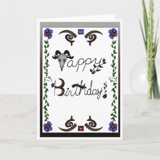 Cartão de Aniversário Zodiac Capricórnio