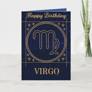 Cartão de Aniversário Zodiac (Virgem)