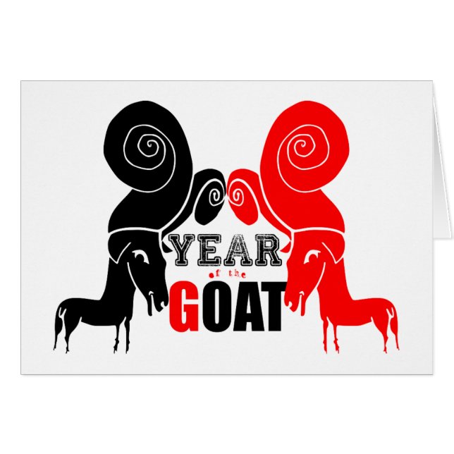 Cartão de Aniversário Zodíaco de Ano Chinês Duplo  (Frente Horizontal)