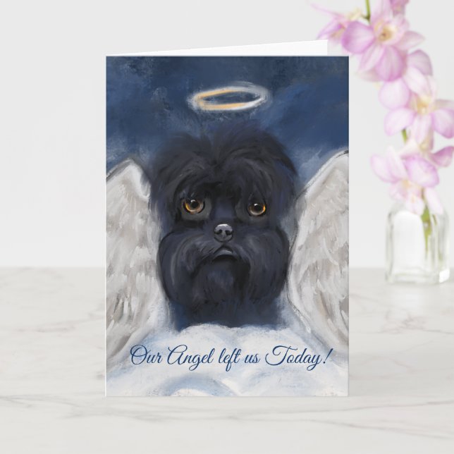 Cartão de ANJO Affenpinscher (Orquídea)