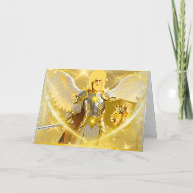 Cartão de Anjo Guerreiro Poderoso (Frente)