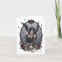 Cartão de anjo para miséria negra
