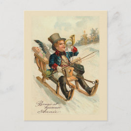 Cartão de Ano Novo "Bonne et heure Annee"