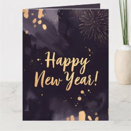 Cartão de Ano Novo com Traços Deep Purple