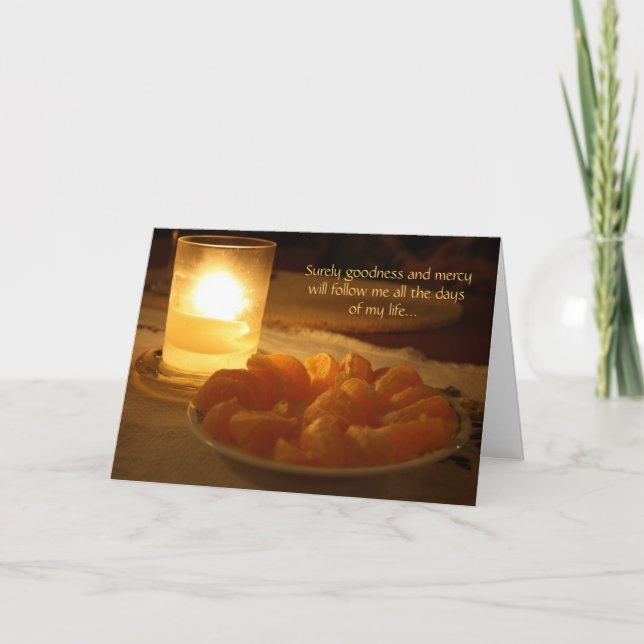 Cartão de Ano Novo Cristão do Salmo 23 (Frente)