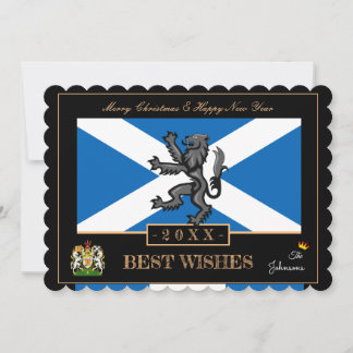 Cartão de Ano Novo da Escócia, Rampant, Bandeira E