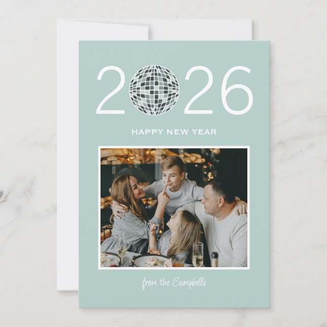 Cartão de Ano Novo da Grande discoteca de festa (Frente)
