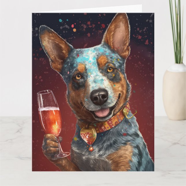 Cartão de Ano Novo de Bovinos Australiano (Frente)