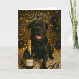 Cartão de Ano Novo de Férias Cane Corso