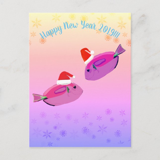 Cartão de Ano Novo Feliz (Frente)