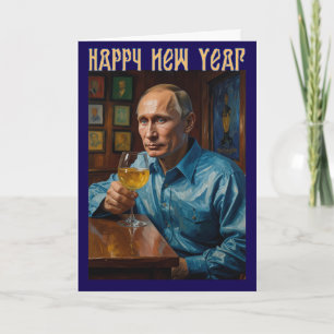 Cartão de Ano Novo Feliz de Vladimir Putin Russo