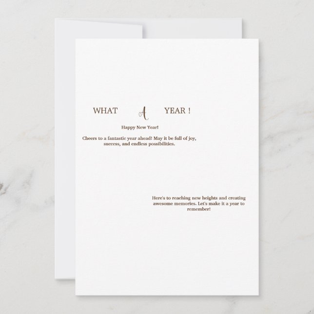 Cartão de Ano Novo Global de Fotografia do feliz a (Frente)