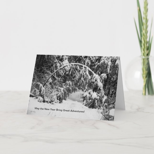 Cartão de Ano Novo, Portal para uma Aventura Snowy (Frente)