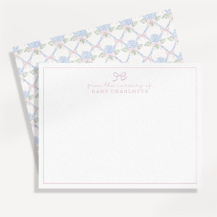 Cartão de anotação de arco Hydrangea trellis