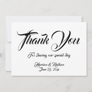 Cartão de anotação Personalizado de Script Eleg