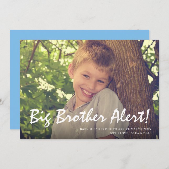 Cartão de Anúncio Azul Big Brother (Frente/Verso)