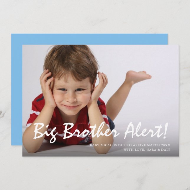 Cartão de Anúncio Azul Big Brother (Frente/Verso)