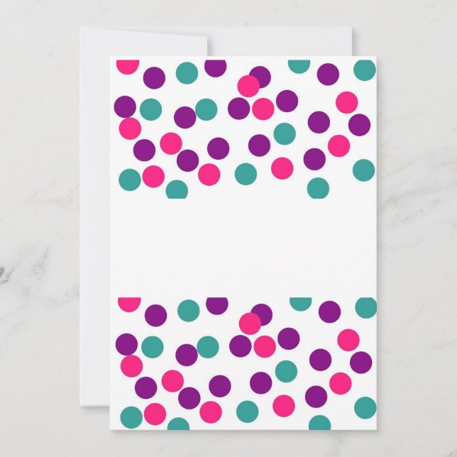 Cartão de anúncio bolinhas vazio (Frente)