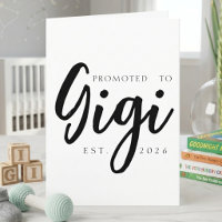 Cartão de Anúncio de Ano de EST de Gigi Promovida