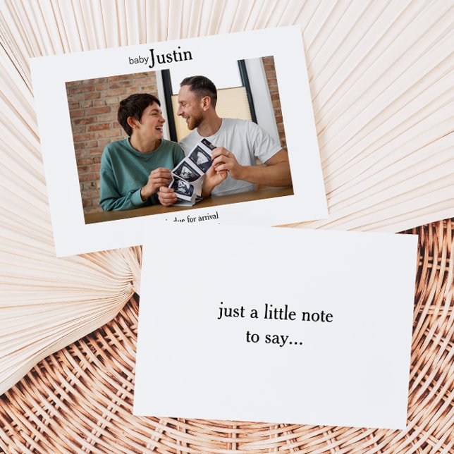 Cartão de Anúncio de Bebê com Foto de Ultrassom Mi (Criador carregado)