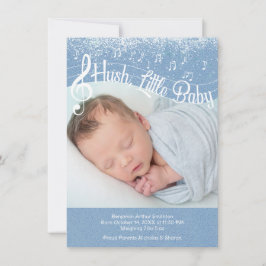 Cartão de Anúncio de Bebê Flat Hush, Little Baby