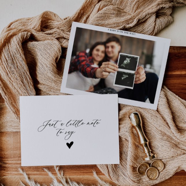 Cartão de Anúncio de Bebê Formal para Caligrafia (Criador carregado)