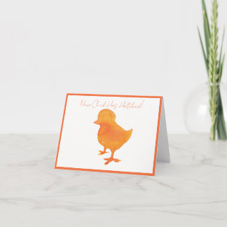 Cartão de Anúncio de Bebê Frango Dobrado