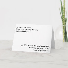 Cartão de Anúncio de Bebê para Avós