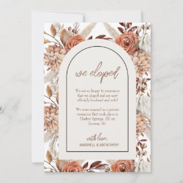 Cartão de Anúncio de Casamento Boho Watercolor Pam