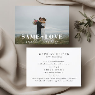 Cartão de Anúncio de Casamento com Redução de Tama