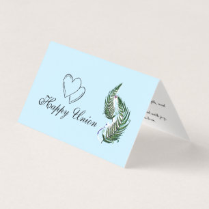 Cartão de Anúncio de Casamento Doblado Samambaia N