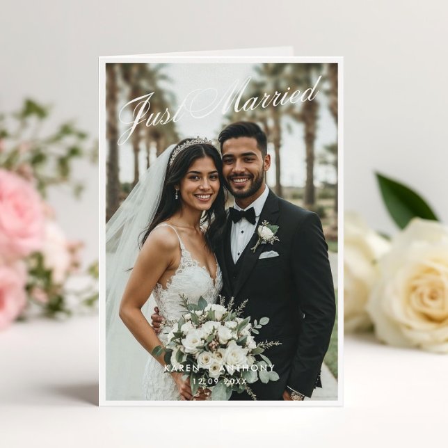 Cartão de Anúncio de Casamento Dobrado pelo recem  (Criador carregado)