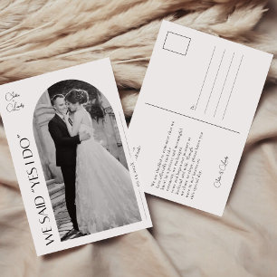 Cartão de Anúncio de Casamento 'Elegante Nos Casam