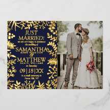 Cartão de Anúncio de Casamento Floral Elegante