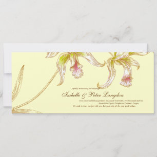 Cartão de Anúncio de Casamento para Orquídeas boni
