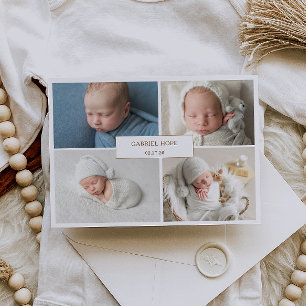 Cartão de Anúncio de Colagem de Fotos de Bebê Mini