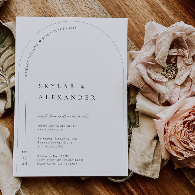 Cartão de Anúncio de Convite à Festa de casamento  (Criador carregado)