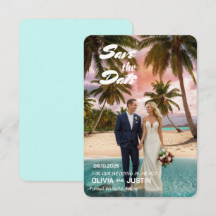 Cartão de Anúncio de Data "Save The Date" 8,89 cm 