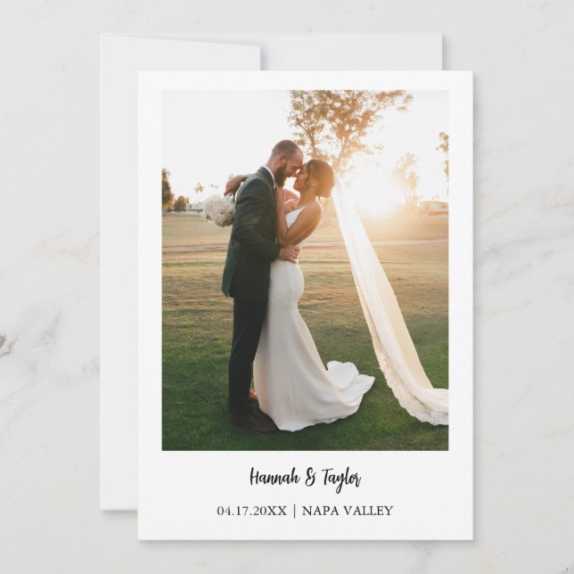 Cartão de Anúncio de Elopemento de Foto (Frente)