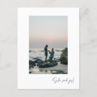 Cartão de Anúncio de Festa de Noivado com Foto 'El