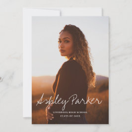 Cartão de Anúncio de Formando Fotográfico com Nome