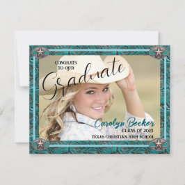 Cartão de Anúncio de Formando Fotográfico de Cowgi